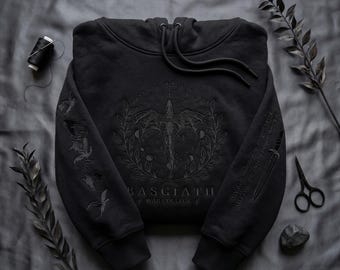 Sweat-shirt brodé quatrième aile, sweat à capuche personnalisé Basgiath War College, cadeau lecteur fantastique Dragon Rider, ras du cou livresques