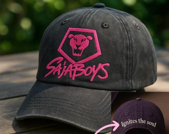 K-pop hunter sajaa boys embroidered hat, Y2K Kpop demon sajaboys hat, Sajaboys Fan Merch, kpop demon jinu Aesthetic Bootleg Gift, baby saja
