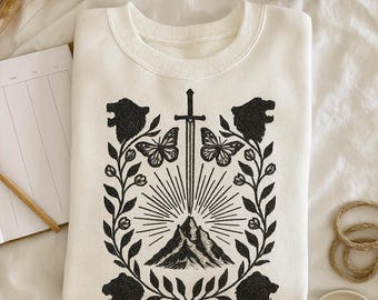 Quicksilver Kingfisher Embroidered Sweatshirt | Fantasy Bookish Shirt | Romantasy Sweatshirt | Quicksilver Sweater |Kingfisher Crewneck Gift