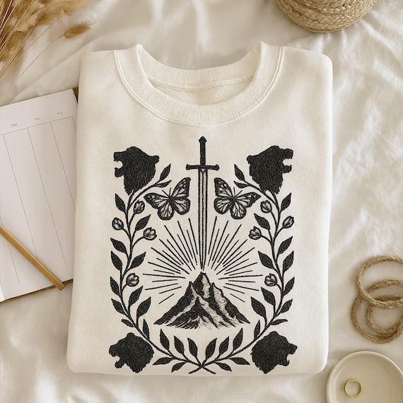 Quicksilver Kingfisher Embroidered Sweatshirt | Fantasy Bookish Shirt | Romantasy Sweatshirt | Quicksilver Sweater |Kingfisher Crewneck Gift