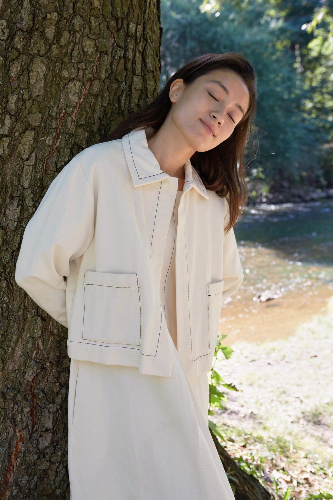 Offwhite Minimalist Women Blazer, Bridal Shower Look, Bespoke Women — free download