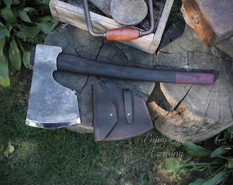 Hand Forged Large Carpenter Axe | Carpenter's Axe | Wodworking Axe | Felling Splitting Axe | Forest Axe | Camping Axe|Bushcraft Axe |Hatchet