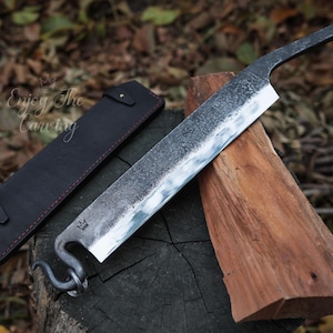 Hand Forged Large Stock Knife | Cloggers knife | Wood Carving knife | Woodworking Tools | Clogmakers Knife | Handmade | Carbon Steel Blade