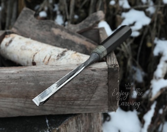 Hand Forged V - Chisel with octagonal handle, V Carving Chisel, Gouges Chisel, Woodworking tools,Handmade tools,52100 carbon steel,Carpentry