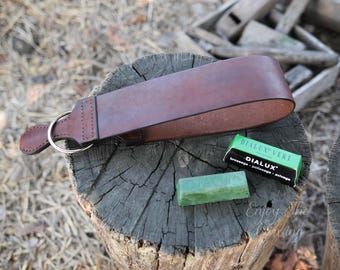 Premium Leather Strop for Sharpening, Polishing Compound, for Knives, Razors, Chisels, Blades, Durable Leather Surface, Gift for Him