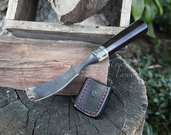 Handgefertigte Holz Schnitzbeitel, professionelles Schnitzwerkzeug für die Holzbearbeitung, Whitling, Relief & Chip Carving - Scharfe Klinge aus Kohlenstoffstahl