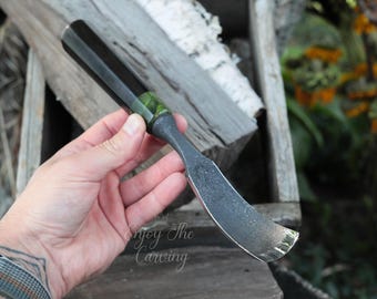 Handgemaakte houtsnijguts, professioneel snijgereedschap voor houtbewerking, spitwerk, reliëfsnij- en spanen – scherp mes van koolstofstaal