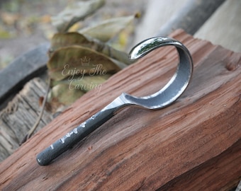 Handgeschmiedete Carving Circle Klinge | Hakenmesserklinge | Kundenspezifisches Messer | Hakenklinge | Premium-Qualität zum Schnitzen, Whittlen, Schnitzwerkzeug, Geschenk