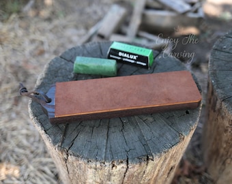 Hand Crafted leather strop for sharpening, Knife Sharpening, Sharpening Strop, Leather Strop Block, Sharpening Board,Polishing paste