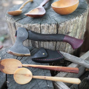 Hand Forged Small Carving Axe | Hatchet | Carving Tools | Carbon steel tools | Spoon carving | Handmade tools | Spoon Carving Axe