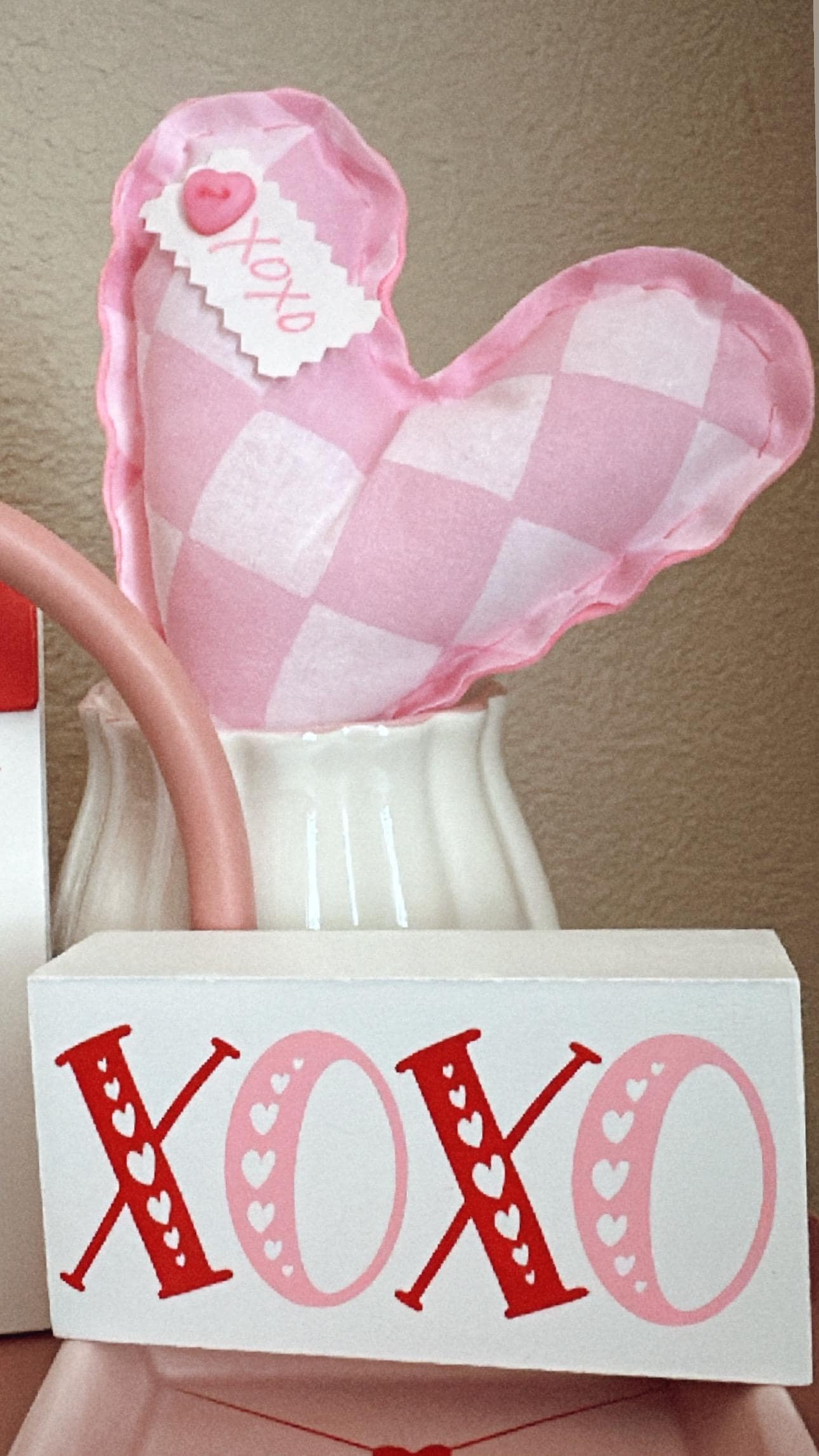 3 Heart Gingham Bubble