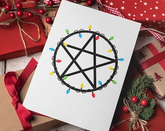 Greeting Card // Pentacle Winter Solstice // Witchcraft // Magic // Friendship