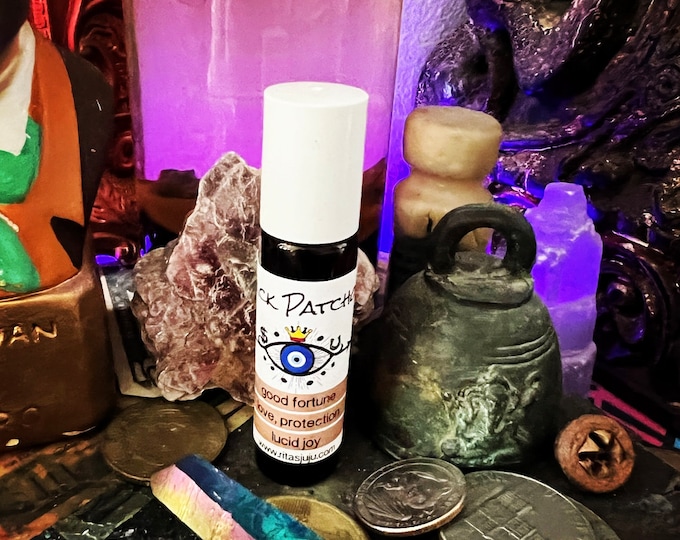Rita's Black Patchouli Ritual perfume Oil - UNISEX - Good Fortune, Love, Grounding, Protection - Pagan, Witchcraft, Hoodoo