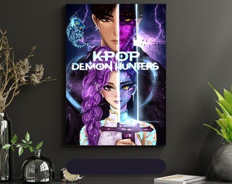 Kpop Demon Hunters Affiche Décoration Peinture Toile Mur Art