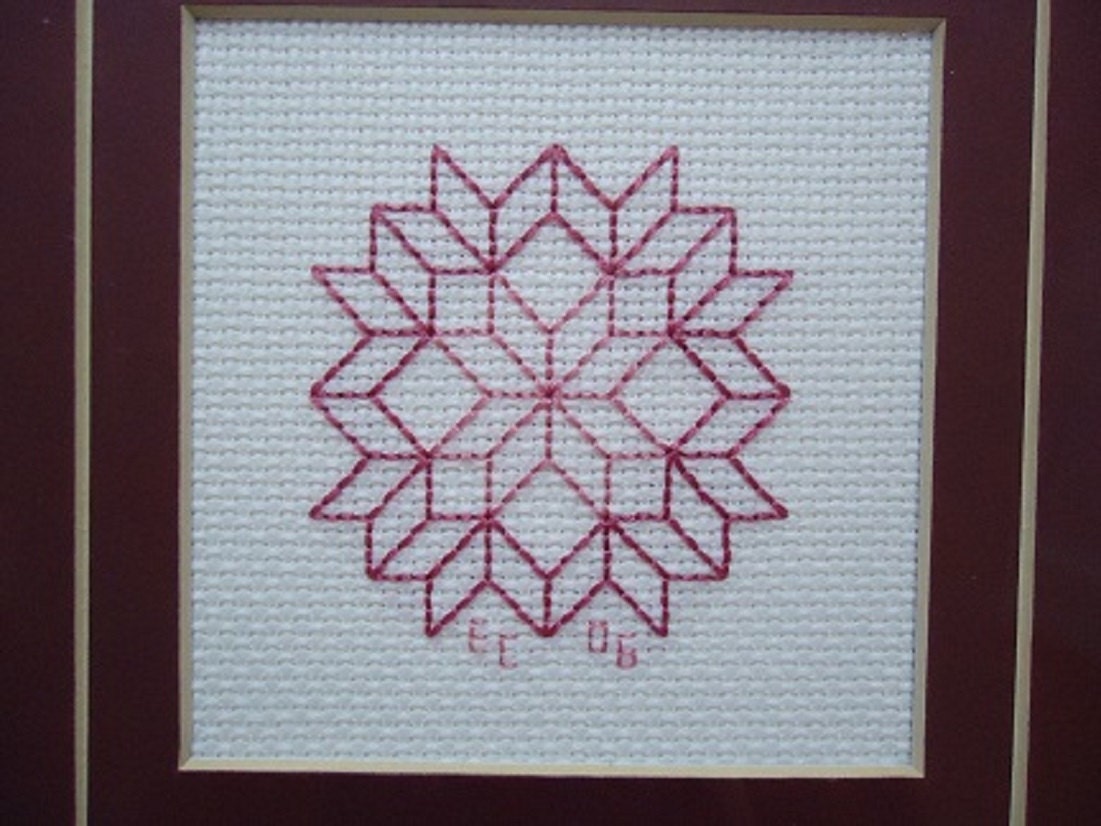 Rose Pink Celtic Rose Cross Stitch Picture Wall Decor Etsy.de