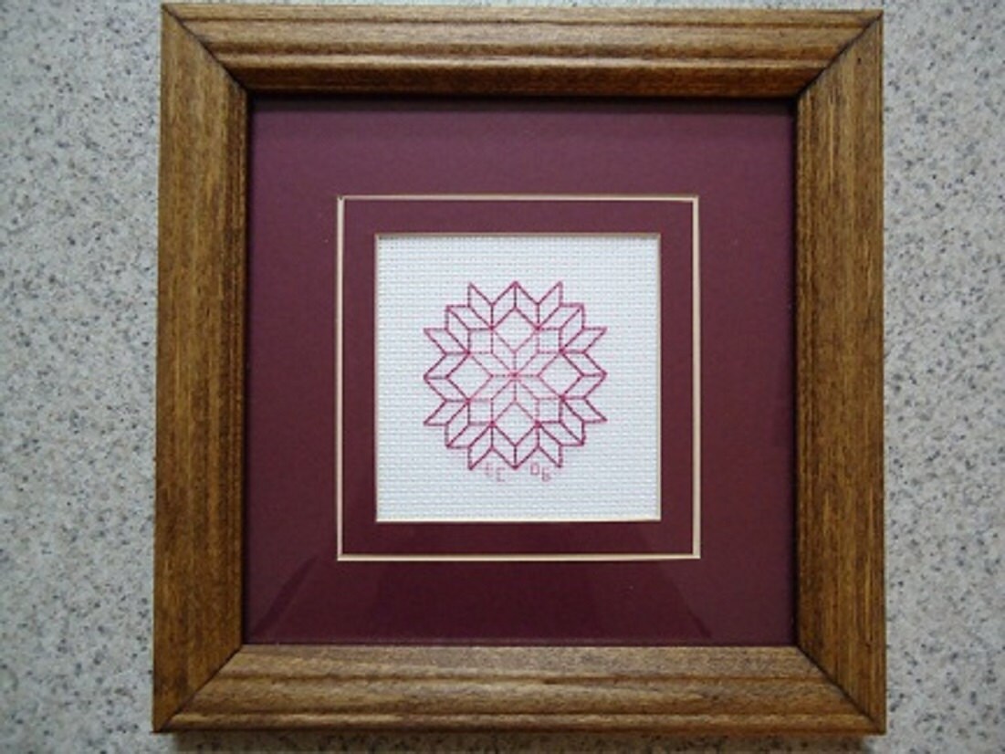 Rose Pink Celtic Rose Cross Stitch Picture Wall Decor Etsy.de
