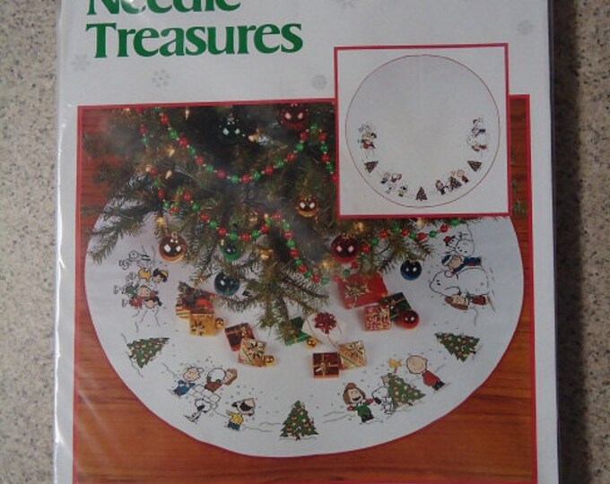 Peanuts Cross Stitch Tree Skirt Kit Etsy
