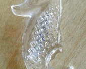 Waterford Crystal Seahorse Brooch with Original Gift Box and Gift Pouch, Late 1990 39 s Era, Rare