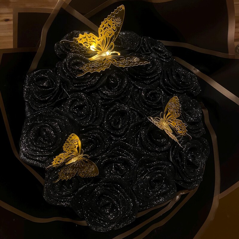 Glitter Roses Bouquet - Etsy