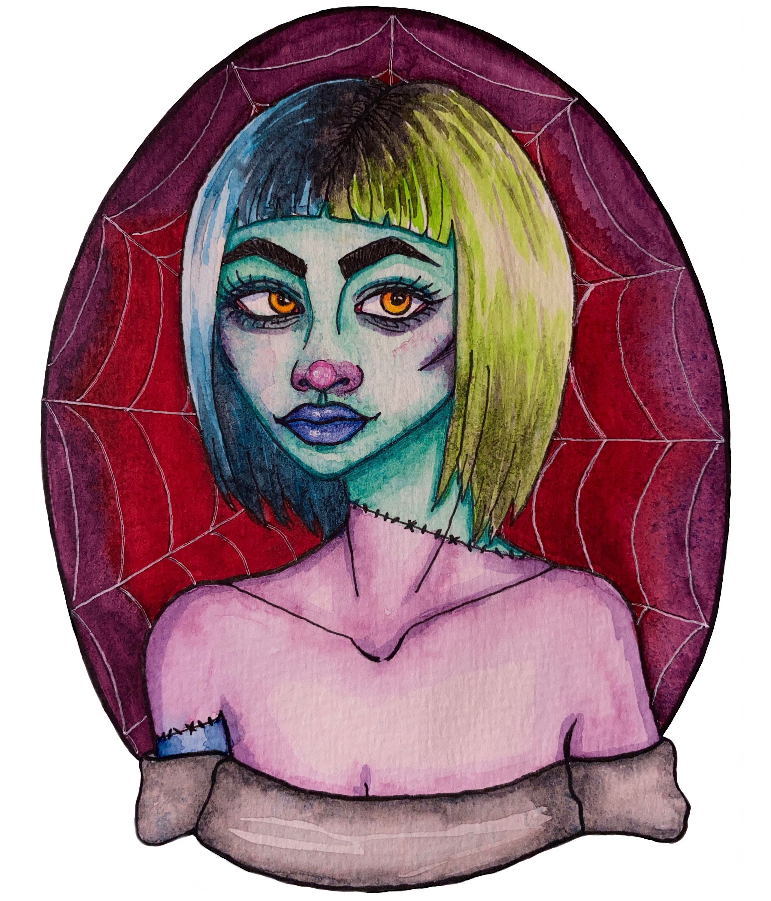 Buy Lovely Frankengirl Art Print 5x7 Online in India - Etsy