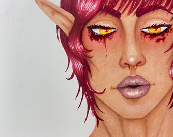 Fantasy Woman Art Print (5"x7") 'Andrómeda'