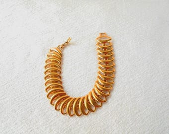 Vintage Gold Link Bracelet Napier 1970s