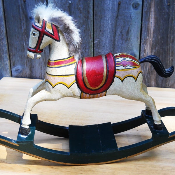 Folk Art Rocking Horse Tabletop Piece