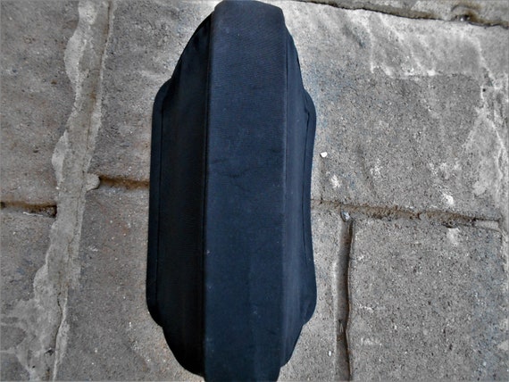 Vintage Clutch Purse Handbag Black Faille Garay 1… - image 5