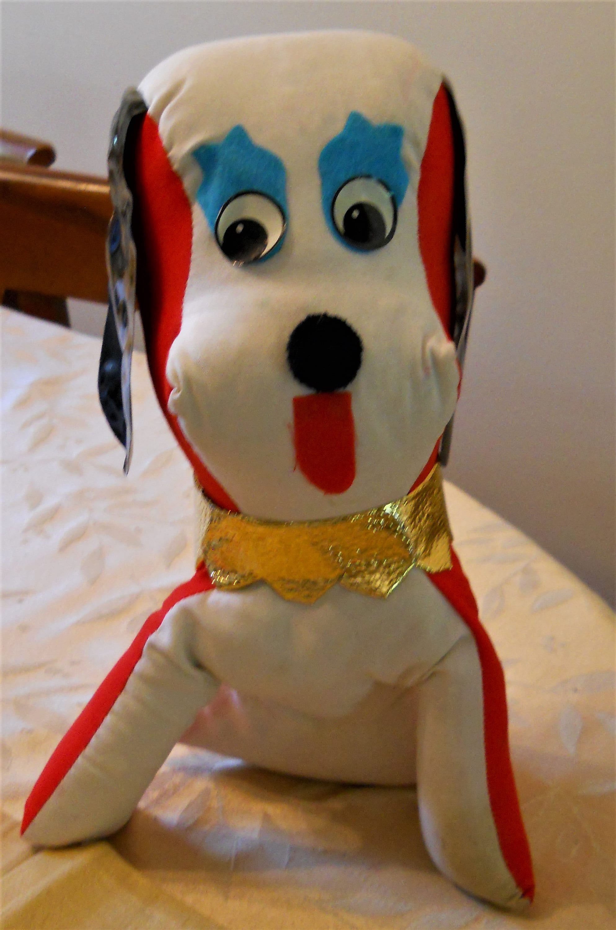 Dog Autograph Hound Vintage 1960s Stuffed Animal Red and