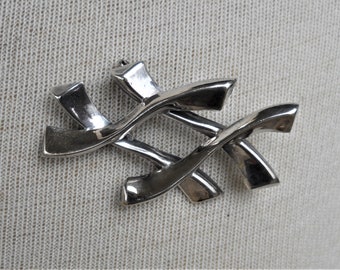 Sterling Pin Brooch Abstract ND 925