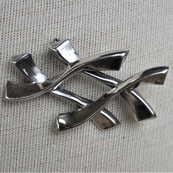 Sterling Pin Brooch Abstract ND 925