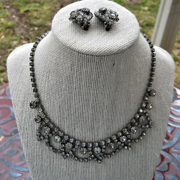 Rhinestone Choker Etsy