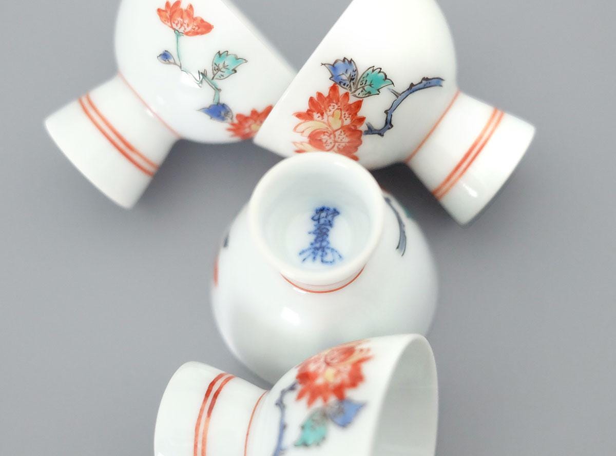 柿右衛門作 酒器セット：手描き有田焼、銘入り友箱 - Etsy 日本