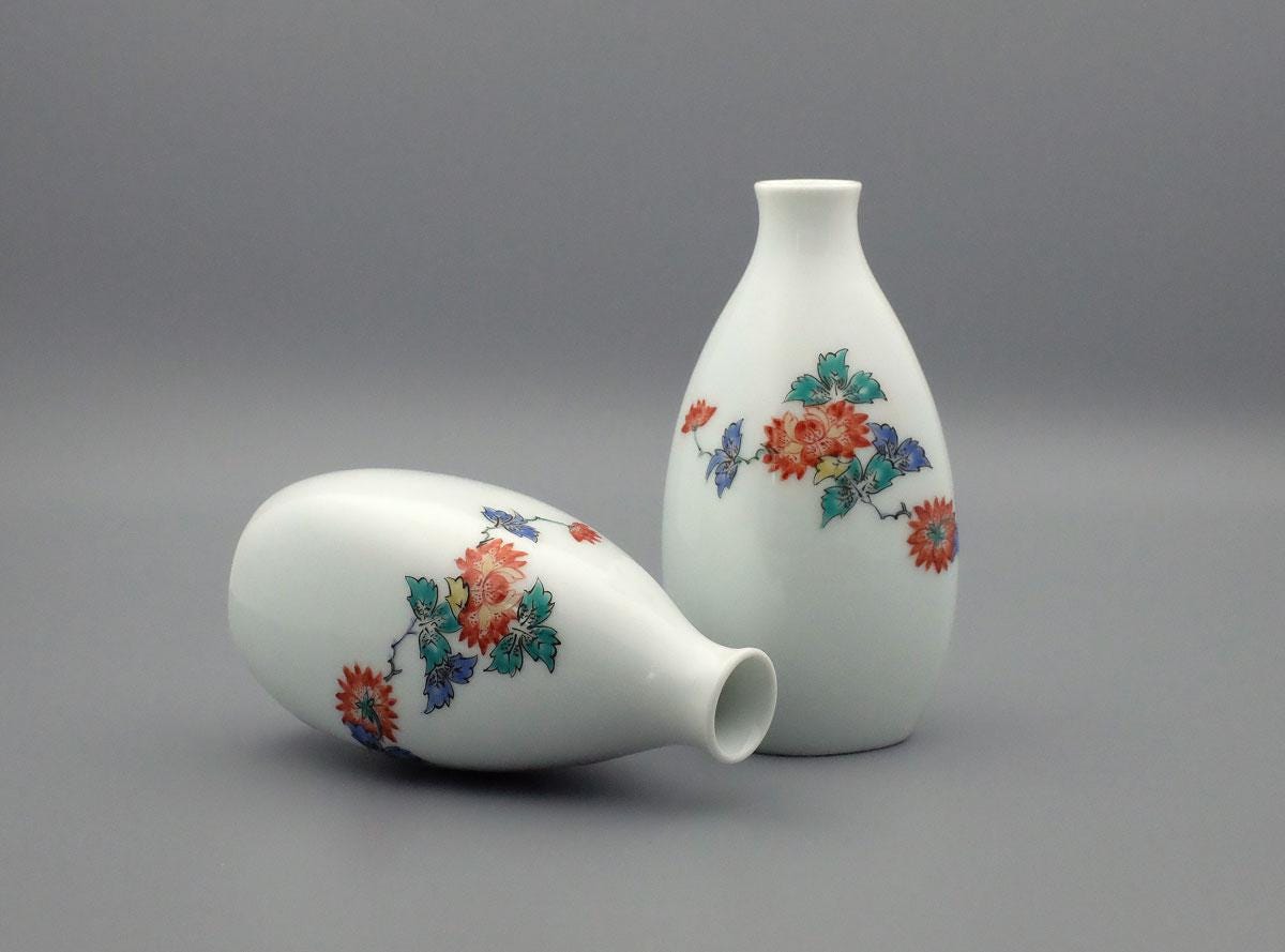 柿右衛門作 酒器セット：手描き有田焼、銘入り友箱 - Etsy 日本