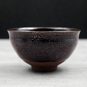 油点天目盃 岩田渓山作 抹茶碗