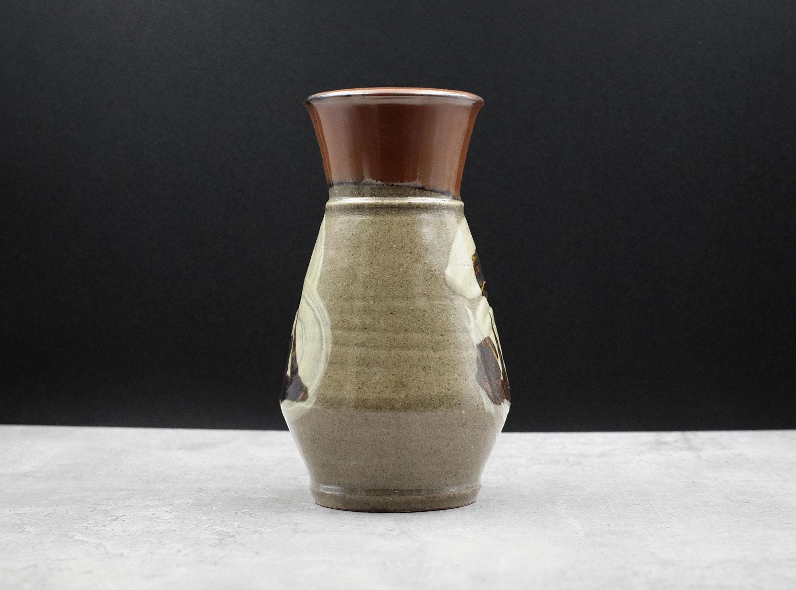 濱田晋作 益子焼　花生 A Mashiko Ware Flower Vase (益子焼花生) Showa Era (1926–1989) by