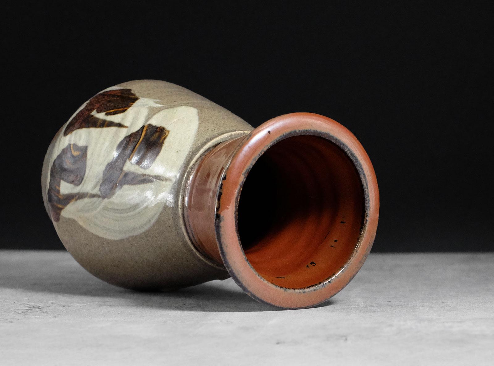 A Mashiko Ware Flower Vase (益子焼花生) Showa Era (1926–1989) by