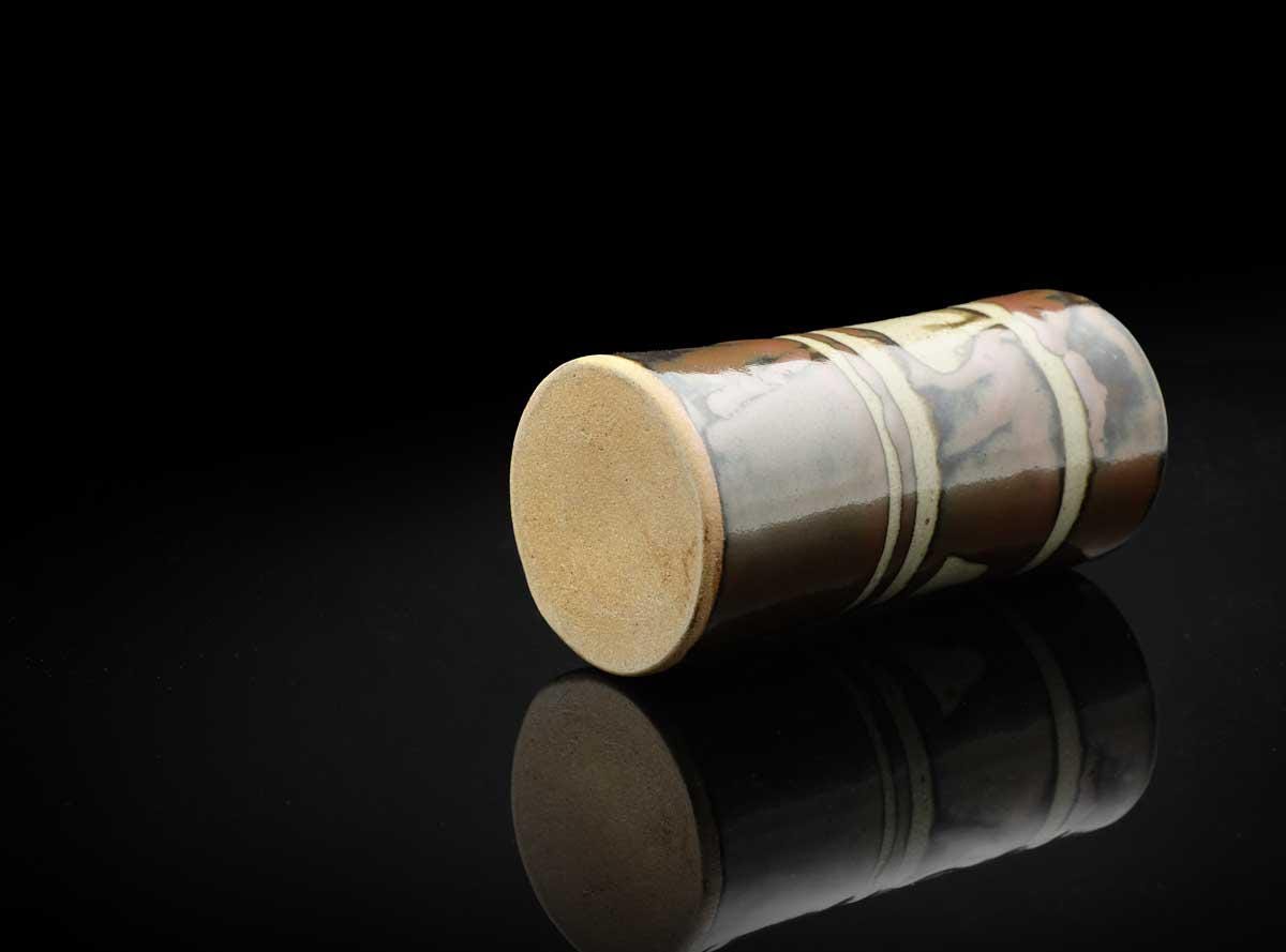 濱田晋作 (濱田晋作)、日本人、(1929-2023) - 鉄釉の花瓶 (花生