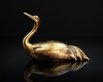 Japanese Bronze Figure of a Crane on a Turtle, 19th Century - Etsy
