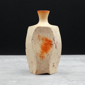 Een bizen zeshoekige tokkuri (備前自然練込六角徳利) van Fumio Kawabata