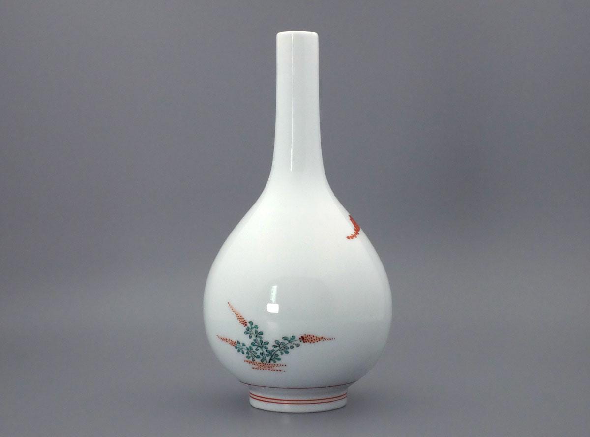 花瓶　柿右衛門　錦粟鶉文花瓶 Yahoo!オークション -「鶉 花瓶」の落札相場・落札価格