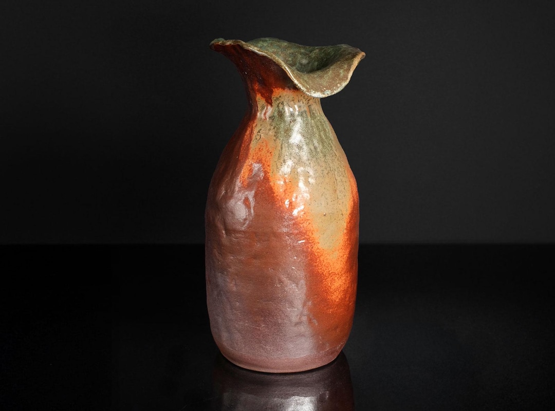 【備前焼 花入②】Bizen ware Flower vase ( 送料無料！) Bizen Flower Vase by Yabe Atsuro - Etsy