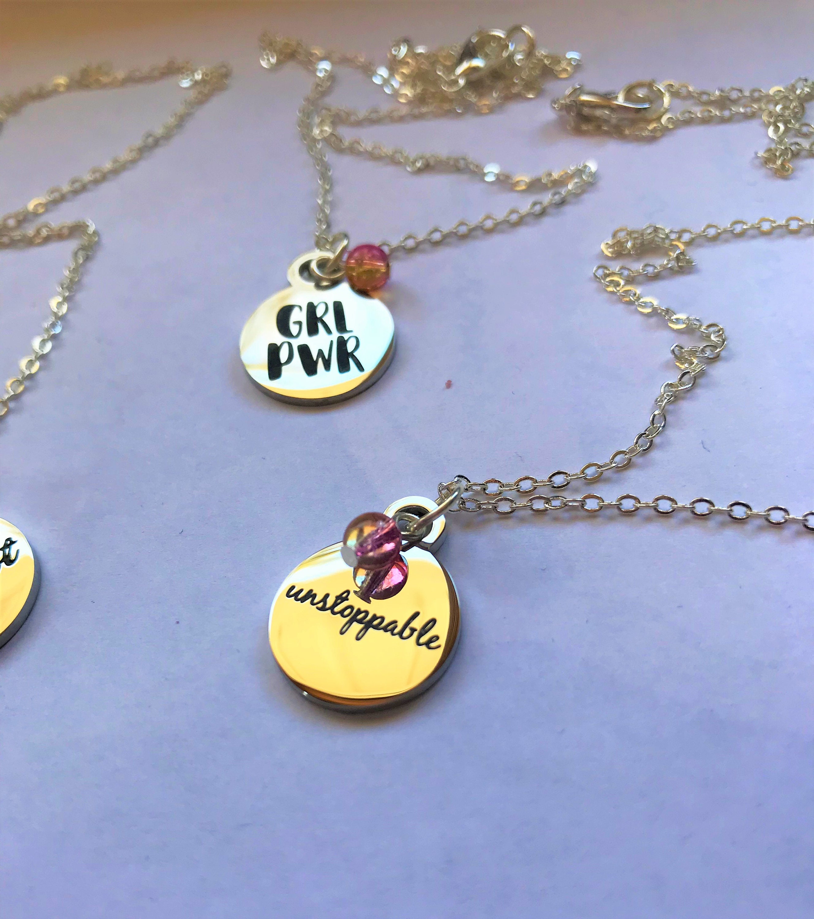 Empowerment jewelry for empowered women. Unstoppable jewelry Etsy