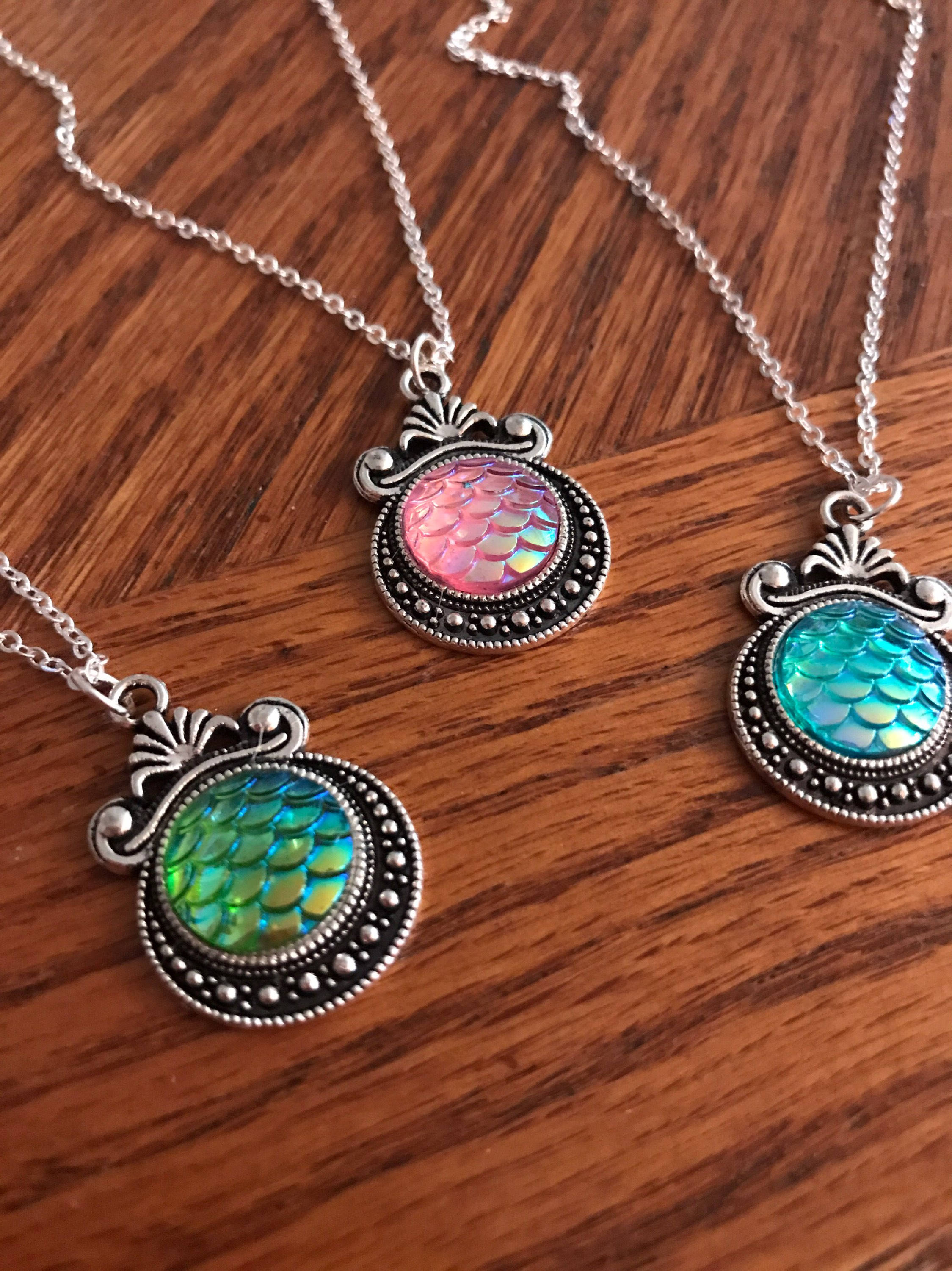3 best friend necklaces mermaid necklace. Mermaid jewelry