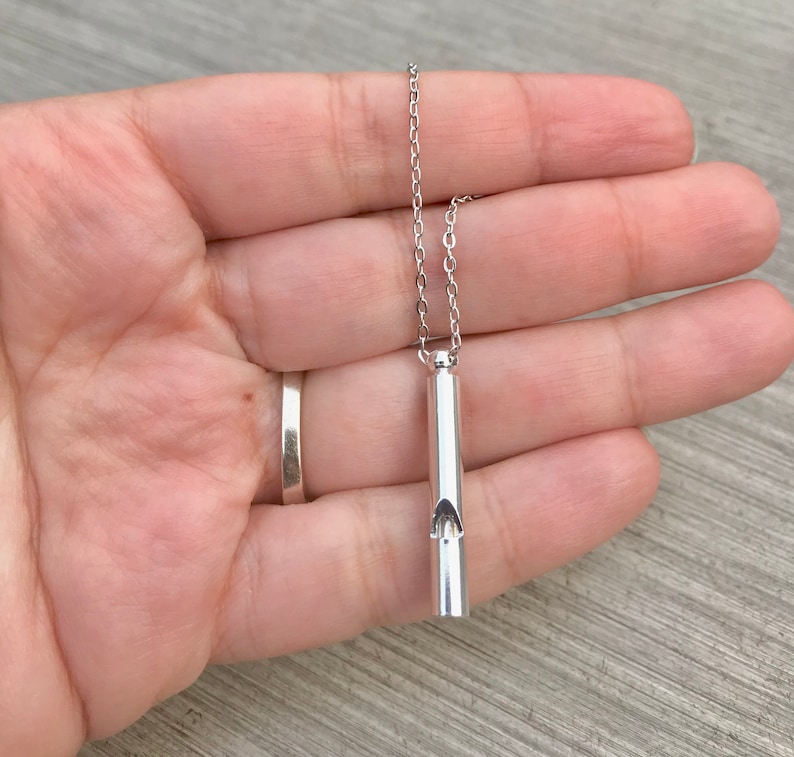 Whistle Necklace Gold Whistle Charm. Bright Gold Charm Etsy