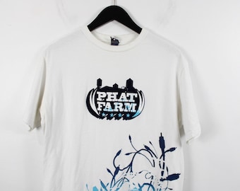 Rare!! Vintage 00's PHAT FARM Hip-hop Wear Lifestyle Tee Shirt 2