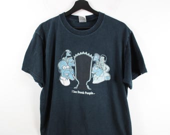 Vintage 90s The Simpsons Bart Simpson Graphic Tee - Retro Cartoon Shirt
