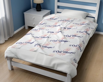 Dodgers 2 Out Magic Logo Plush Blanket, Baseball Fan Throw