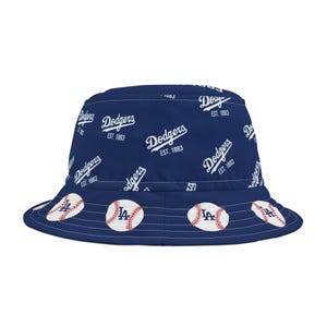 LA Dodgers Bucket Hat-Baseball Fan Summer Beach Sports Gift, Dodger Blue, 2 sizes, Men Women Unisex, Sun Protection Cap, Outdoor Headwear