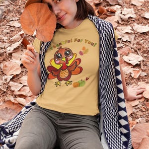 Dankbare Türkei Unisex Softstyle T-Shirt, Erntedank-T-Shirt, niedliches Herbst-Shirt, dankbares Erntedank-T-Shirt, Truthahn-Liebhaber-Geschenk